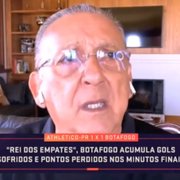 Galvão Bueno lamenta ‘síndrome do fim do jogo’ do Botafogo: ‘Estaria dividindo a quarta posição’