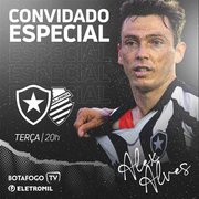 Alex Alves é o comentarista convidado da Botafogo TV para transmissão de duelo com o CSA