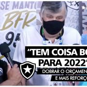 Botafogo já planeja 2022 com mais que o dobro do orçamento e reforços de alto nível: &#8216;Tem coisa boa para o ano que vem&#8217;