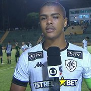 Reydson admite 'sentimento frustrante' em eliminação na Copinha: 'Quero pedir desculpas à torcida do Botafogo'