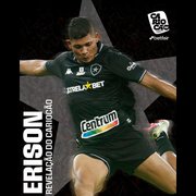 Vice-artilheiro, Erison, do Botafogo, é eleito a revelação do Campeonato Carioca-2022