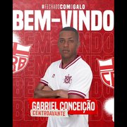 Emprestado pelo Botafogo, atacante Gabriel Conceição é oficializado como reforço do CRB