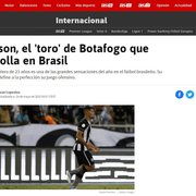 Erison ganha destaque em jornal espanhol com reportagem especial: ‘O touro do Botafogo que atropela no Brasil’