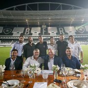 Em ação do Camisa 7, John Textor e Luis Henrique jantam com sócios do Botafogo no Estádio Nilton Santos