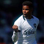 Emprestado, Júnior Santos traça planos: 'Quero continuar no Botafogo e renovar meu contrato'