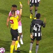 Jeffinho recebe o terceiro amarelo e desfalca Botafogo contra o São Paulo