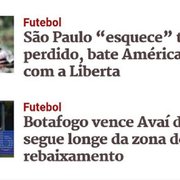 Mesma pontuação, manchetes diferentes? Dirigente se incomoda com tratamento dado a Botafogo e São Paulo na mídia