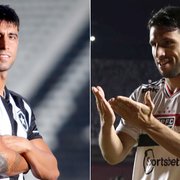 Calleri, do São Paulo, 'marca encontro' com Di Plácido e parabeniza lateral pelo acerto com Botafogo: 'Merece muito'