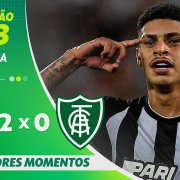 VÍDEO | Gols e melhores momentos da vitória do Botafogo sobre o América-MG pelo Brasileirão