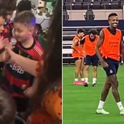 Textor publica vídeo de crianças com camisa do Flamengo cantando hit de Segovinha, do Botafogo; música também 'aquece' Barcelona x Real Madrid