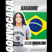 Goleira do Botafogo de apenas 12 anos é convocada para a Seleção Brasileira sub-15