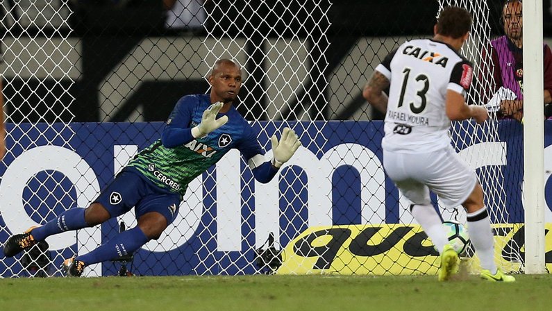 Jefferson, do Botafogo, defende a cobrança de Rafael Moura (FOTO: Vitor Silva/SSPress/Botafogo)