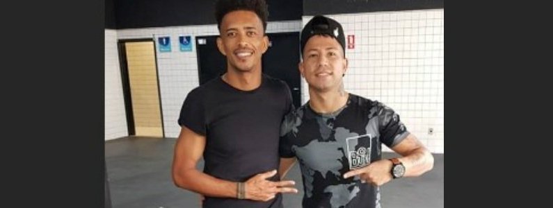 Luis Ricardo e Leo Valencia, jogadores do Botafogo