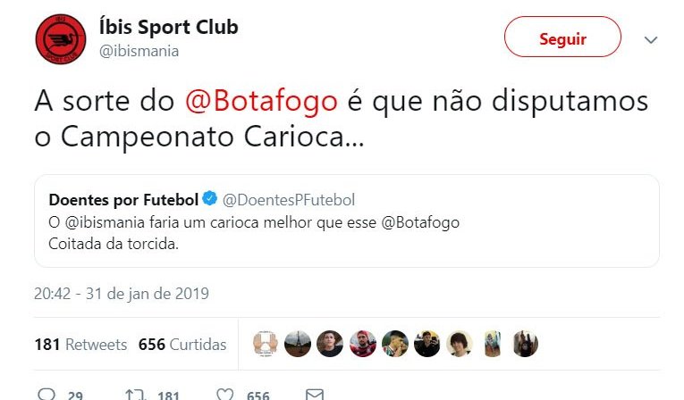 Co-lanterna do Campeonato Carioca, Botafogo é zoado pelo ‘pior time do mundo’