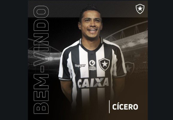 Cícero é anunciado como reforço do Botafogo para 2019