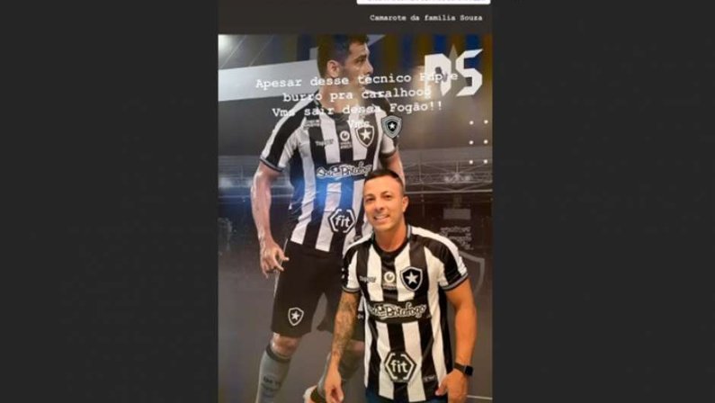 Irmão de Diego Souza crê em reação do Botafogo e detona Valentim: ‘Filho da p… e burro para c…’