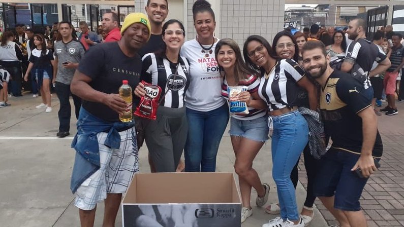 Natal sem Fome: Botafogo vai arrecadar alimentos no jogo deste sábado contra o Internacional