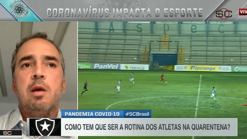 Médico do Botafogo explica rotina dos jogadores durante quarentena e admite preocupação com coronavírus: ‘Incógnita’