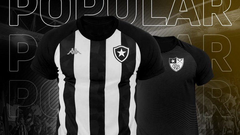 Camisas populares do Botafogo confeccionadas pela Kappa