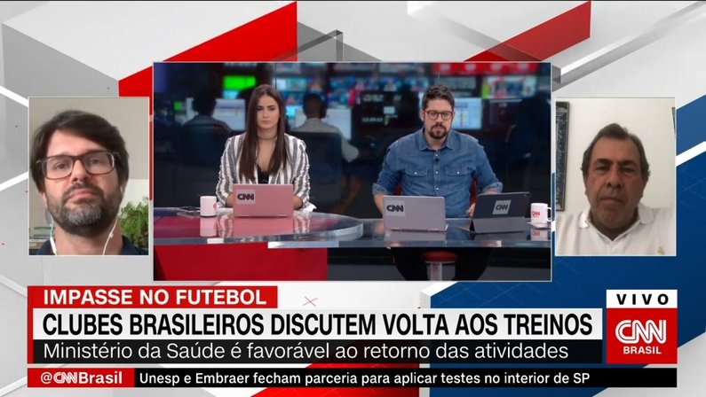 À CNN, Montenegro reitera posição do Botafogo de não jogar: ‘Futebol vai ser uma das últimas atividades a voltar’