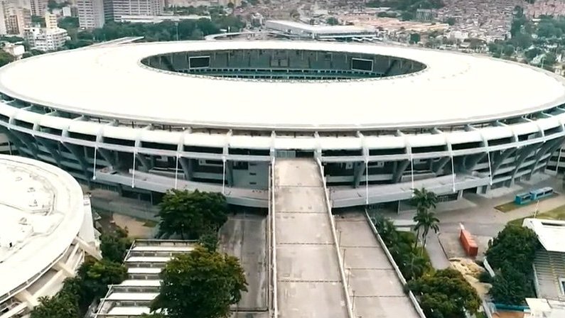 Vista aérea do Maracanã, principal estádio do Rio de Janeiro, palco do Campeonato Carioca