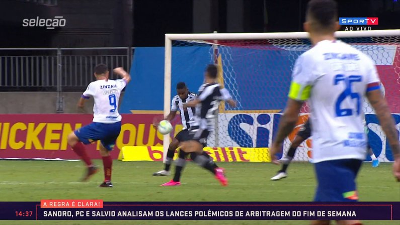 Sandro Meira Ricci, Sálvio Spínola e Paulo César Oliveira analisa pênalti em Bahia 1x0 Botafogo