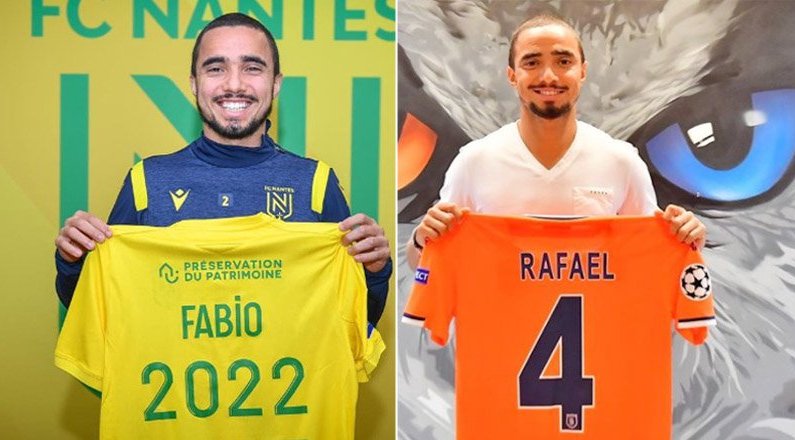 Fábio e Rafael, laterais do Nantes e Istanbul Basaksehir e torcedores do Botafogo