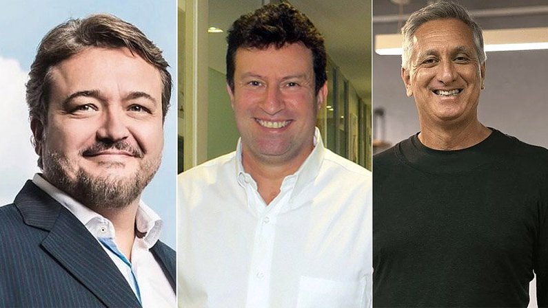 Jorge Braga, Claudio Hermolin e Marcos Vinicius Freire: candidatos a CEO do Botafogo