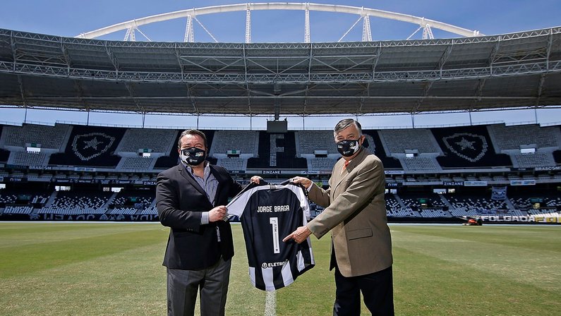 CEO Jorge Braga e Presidente Durcesio Mello no Botafogo