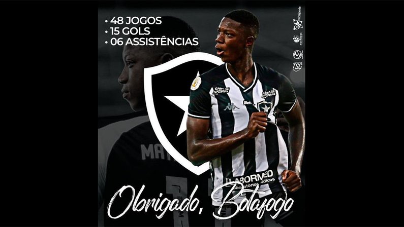 Matheus Babi se despede do Botafogo nas redes sociais