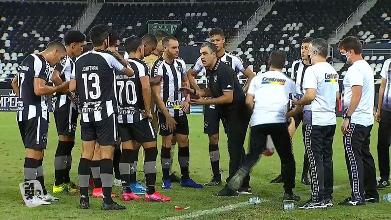 Marcelo Chamusca e elenco - Botafogo x Nova Iguaçu