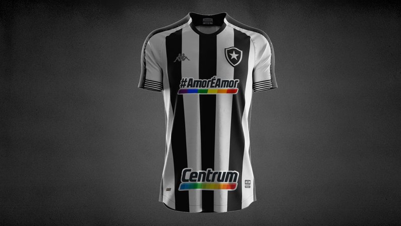 Camisa do Botafogo em homenagem ao dia do orgulho LGBTQIA+ que será usada contra o Vitória