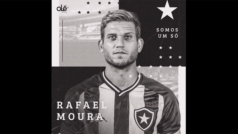Rafael Moura publicou montagem no Instagram para celebrar acerto com o Botafogo