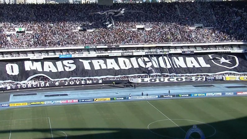 Bandeirão O Mais Tradicional - Torcida no Estádio Nilton Santos Engenhão - Botafogo x Operário