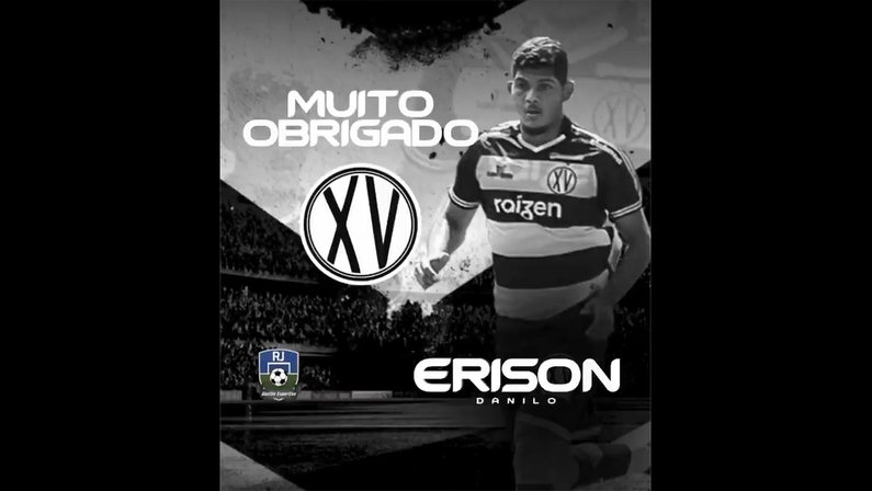 A caminho do Botafogo, Erison se despede do XV de Piracicaba: ‘Agora inicio uma nova fase’