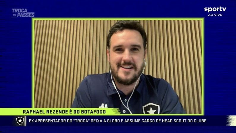 Em despedida no ‘SporTV’, Raphael Rezende explica mudança de área: ‘Acredito nas pessoas e no projeto do Botafogo’