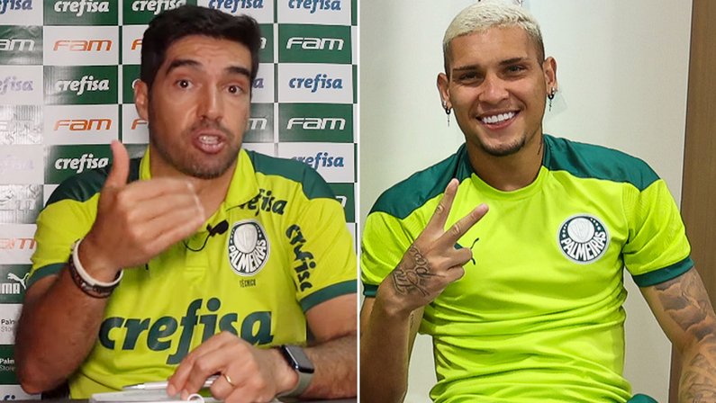 Abel Ferreira e Rafael Navarro, técnico e centroavante do Palmeiras em 2022