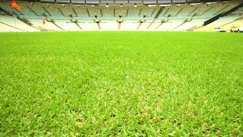 Reparação no gramado do Maracanã no primeiro trimestre de 2022