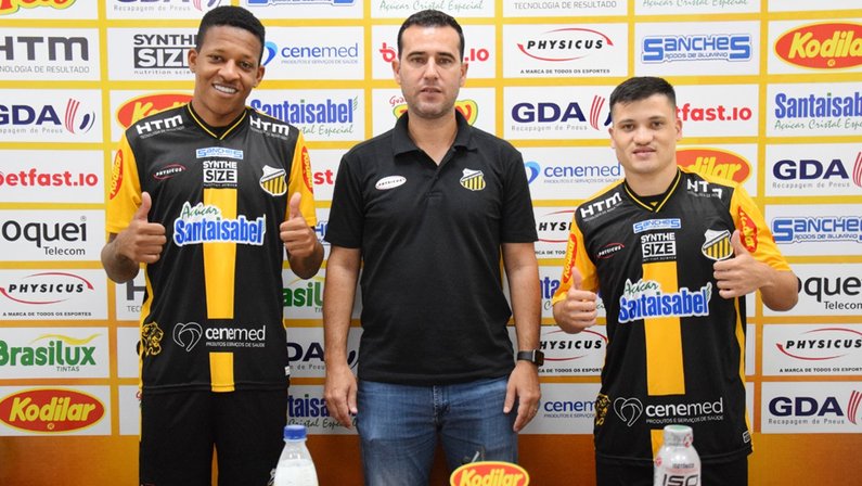 Gustavo Bochecha e Ronald, ex-Botafogo, reforços do Novorizontino para Série B do Brasileirão-2022