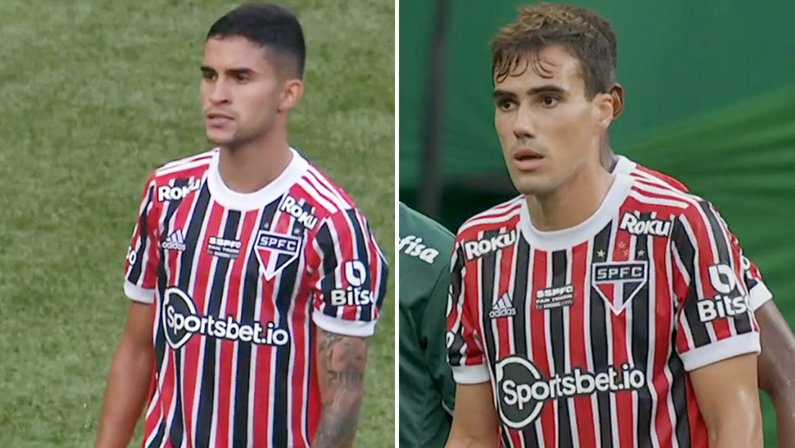 Rodrigo Nestor e Igor Gomes em Palmeiras x São Paulo | Final do Campeonato Paulista 2022