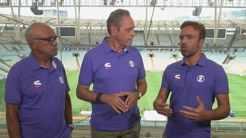Júnior, Luis Roberto e Roger Flores - Globo Esporte - Botafogo