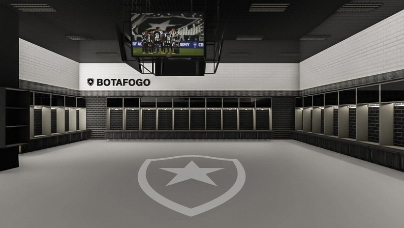 Ilustração do novo vestiário do Estádio Nilton Santos