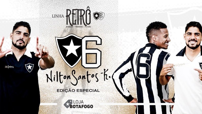 Botafogo lança linha especial de camisas de Nilton Santos