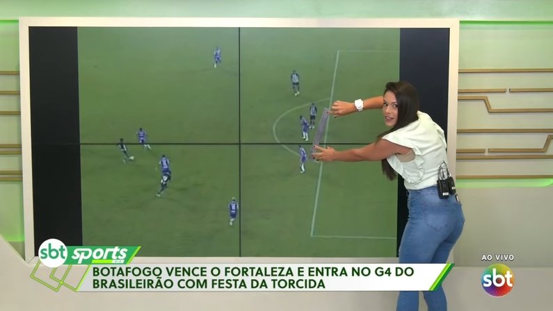 Fernanda Maia, torcedora do Botafogo e apresentadora do SBT Sports Rio