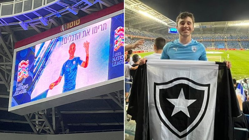 Torcedor do Botafogo em Israel x Islândia | Liga das Nações da Uefa 2022