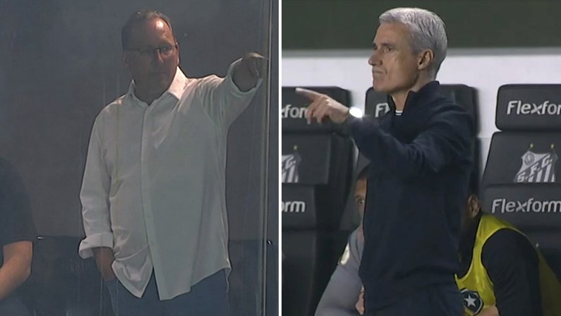 John Textor e Luís Castro em Santos x Botafogo | Campeonato Brasileiro 2022
