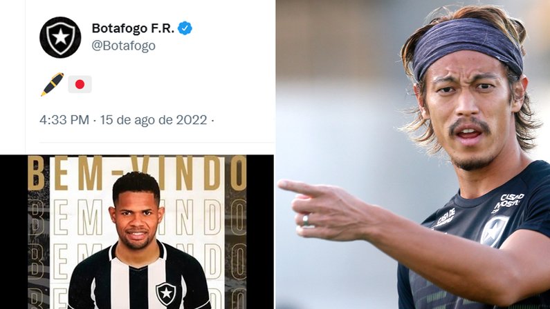 Keisuke Honda reage a anúncio de Júnior Santos como reforço do Botafogo