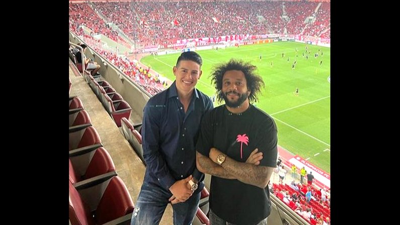 James Rodríguez e Marcelo se reencontram no Olympiacos após jogaram juntos no Real Madrid
