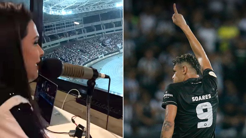 Fernanda Maia e Tiquinho Soares em Botafogo x Santos | Campeonato Brasileiro 2022