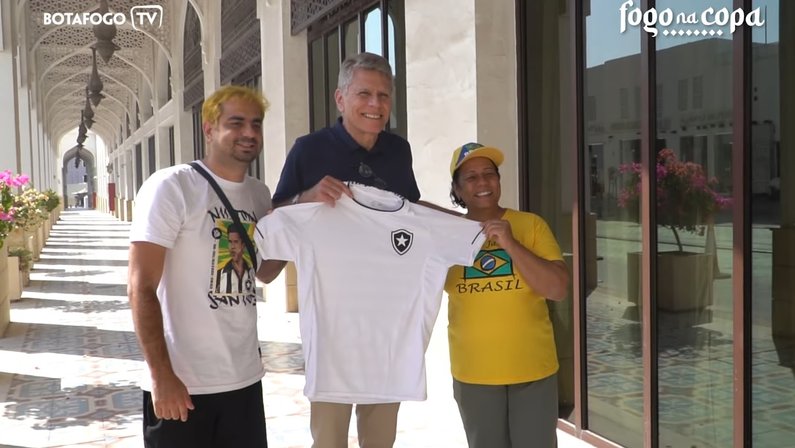 Jamal, Paulo Autuori e Maristela Eleutério, do Botafogo